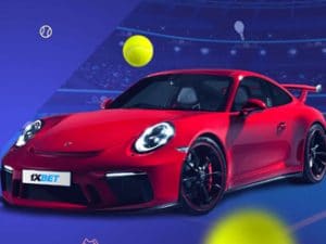 1xbet sitesi kullanıcılarına ödül olarak porsche 911 veriyor.